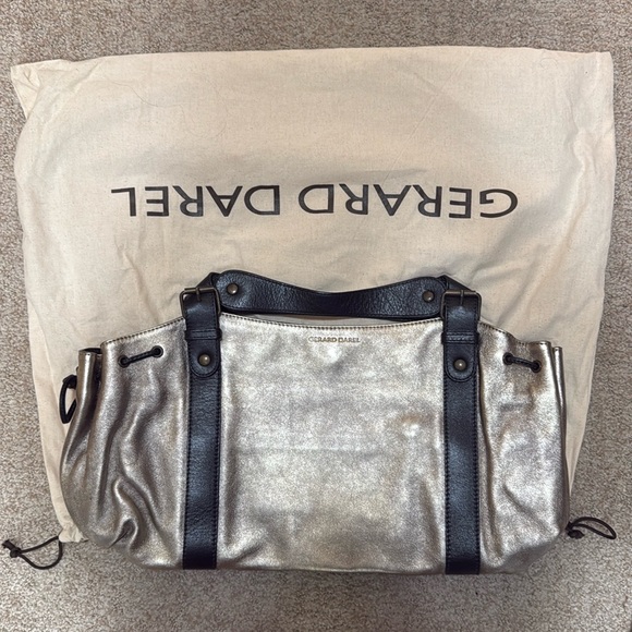 Gerard Darel Handbags - Gerard Darel Silver Satchel Tote & Wallet